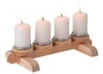 Candelabro con innesti di metallo e ciotole