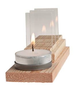 BOUGEOIR DESIGN EN BOIS&VERRE /KIT