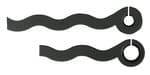 Zeigerpaar Metall schwarz (44/33 mm), gewellt