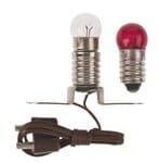 Beleuchtungsset E10 (Stegfass. + 2 L�mp. rot/klar)