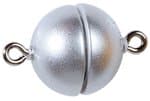 Kugelmagnet-Verschluss (12 mm), silber matt