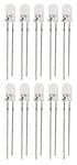 Diodi LED trasparenti, 10 pezzi, bianco