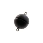 FERMOIR BOULE AIMANTE 12MM NOIR MAT /PCE