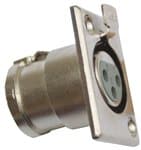 DOUILLE FLANSCH XLR, 3 FICHES AVEC VERROUILLAGE