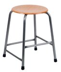 Kruk base step, beukenhouten zitting, 50 cm  hoog