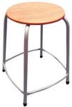 Kruk 4 poots, met voetring, 55 cm hoog
