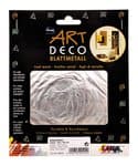 Art Deco Blattmetall, 6 Blatt silber (14 x 14 cm)