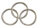 ANNEAUX OUVERTS EN METAL 45MM ARGENTE /3PCS