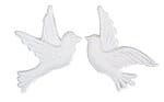 COUPLE DE COLOMBES EN CIRE 35X25CM /2PCS