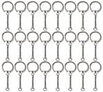 PORTE-CLES EN METAL 60MM ARGENTE /24PCS