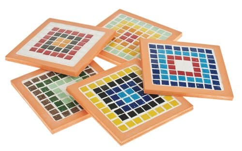 Dolly Parton Untersetzer-Set, 4-teilig – Keramik, Mosaik-Blumen-Design, Je 21,3 Cm, Schutz Für Tischoberflächen