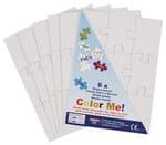 Puzzle, 6 St�ck wei� (DIN A6)