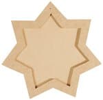 DESSOUS DE PLAT EN MDF 'ETOILE' 19X19CM /PCE
