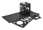 Carton gabarit noir pour lanternes, le lot