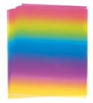 Carta trasparente arcobaleno 34x51 cm, 10 fogli
