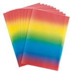 Carta trasparente arcobaleno 34x51 cm, 10 fogli