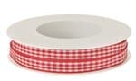 ..Deko-Band "vichy" 8mm/2m Kariert Rot/wei�