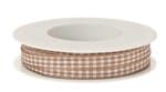 ..Deko-Band "vichy" 8mm/2m Kariert Natur/wei�