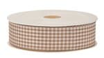 ..Deko-Band "vichy" 25mm/2m Kariert Natur/wei�
