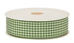 ..Deko-Band "vichy" 25mm/2m Kariert Gr�n/wei�