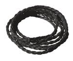 Flechtband Kunstleder, ca. 2 m schwarz (ca. 3 mm)