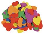 Moosgummi Herzen, 120 Teile farbig