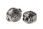 Fermaperline ovale, 15x12 mm, argento, 2 pezzi