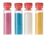 Glitter-Set,4 Dosen je 4 g wei�/rosa/gelb/hellblau