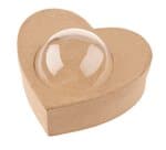 BOITE A FENETRE 'COEUR' EN CARTON 14,5X14X9CM /PCE