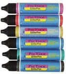 Pic Tixx Glitter-Pen, 6 x 25 ml, completo