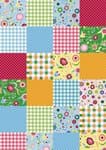 Bastelkarton 'Blumen Patchwork'    (50 x 70 cm)