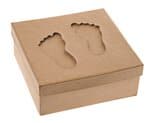 BOITE PASSEPARTOUT CARTON 'PIEDS' 16X16X6CM /PCE