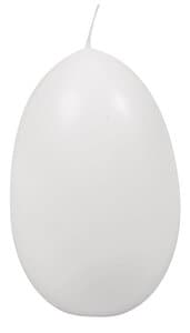 Candela bianca a forma di uovo, 120x80mm, 1 pezzo