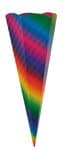 Schult�ten 3D-Wellpappe, 5 St�ck regenbogen(68 cm)