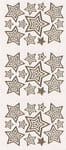 STICKERS 'ETOILES' 10X23CM DORE /PCE