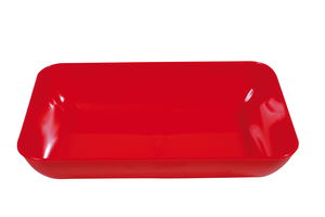 Vaschetta, sintetico, 23x15 cm, rosso