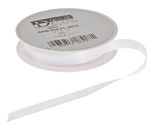 Nastro di taffett�, 10 mm, 10 metri, bianco