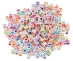 Alphabetperlen, 300 St�ck bunt/pastell (6 mm)