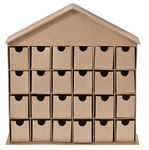 Calendrier de l'Avent en carton "Maison", la pi�ce