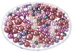 Mix di perline Renaissance,65g,4-1,4mm,lilla mix