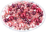 Mix di perline Renaissance,65g,4-1,4mm,rosa-rosso