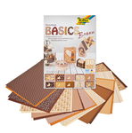 Blocco con motivi Basics, 24x34cm/30 fogli, marron