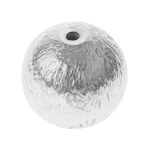 PERLE 'BILLE' EN METAL 10MM ARGENTE /PCE