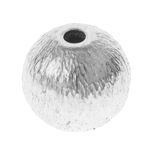 PERLE 'BILLE' EN METAL 6MM ARGENTE /PCE
