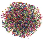 Metallic-Perlen Mix, 250 g farbig sortiert(6+8 mm)