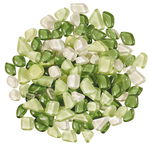 Mosaico 'Softglas' poligonale, 200 g, mix-verde