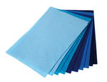 Bastelfilz,  10 Platten Blaut�ne     (20 x 30 cm)
