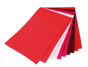 Bastelfilz,  10 Platten Rott�ne      (20 x 30 cm)