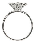 Metalen ring, filigraan, 12mm, zilverkl, per stuk