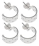 Orecchini Mezzaluna,ca.15x8mm,4pz,color argento